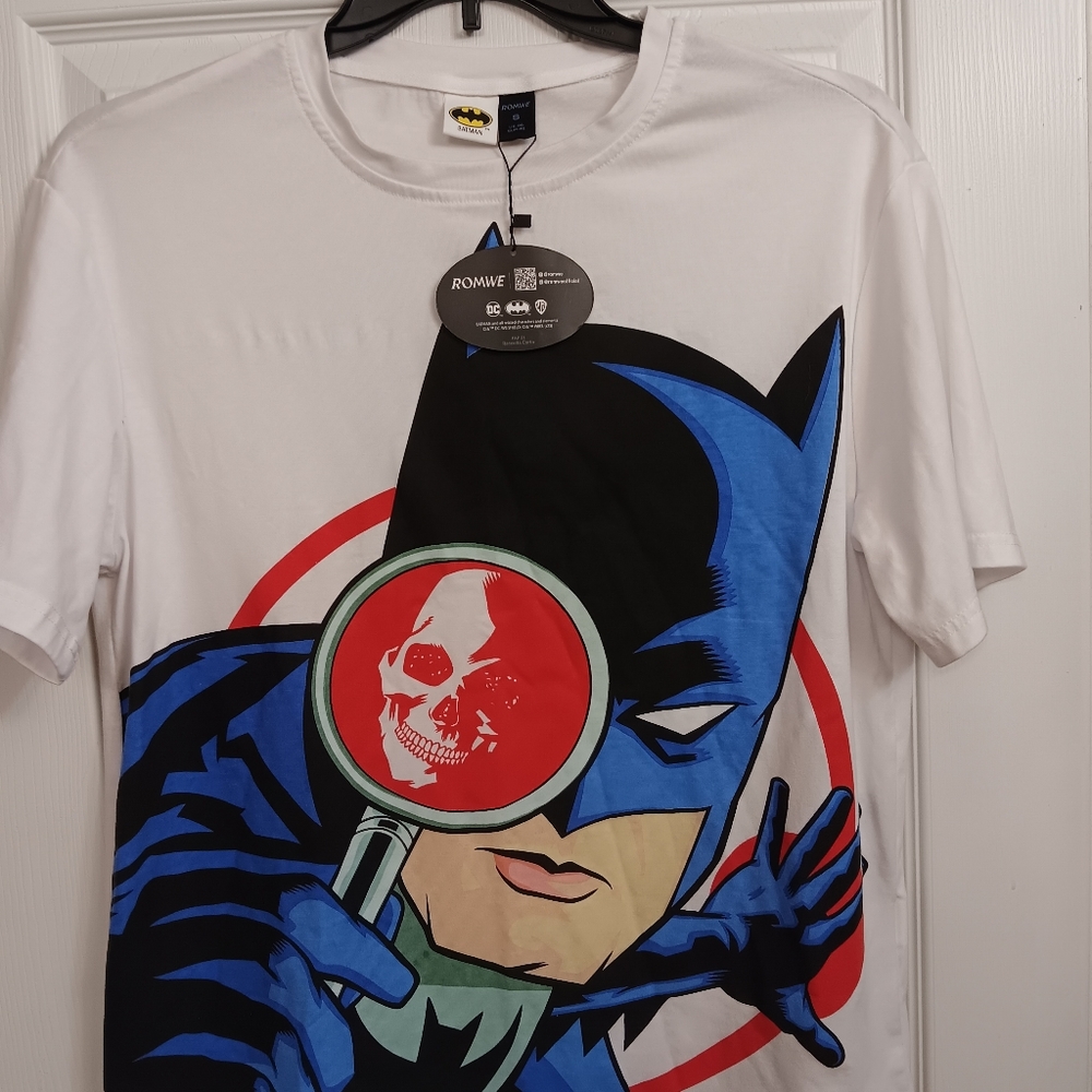 Romwe Apparel Men's Batman Comic Print Short Sleeve T-Shirt Brand New W-Tags